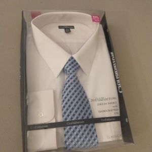 Croft & Barrow White Dress Shirt with Tie NIB